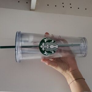 Starbucks coffee 24oz venti cold cup tumbler with straw